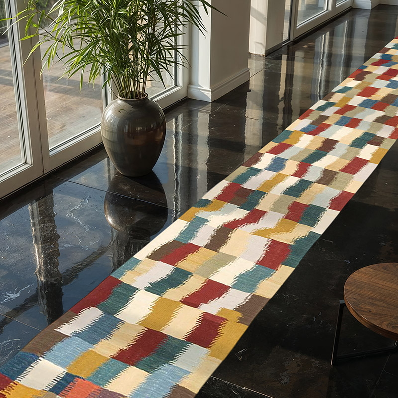 Yeni Kök Boya El Dokuma Yolluk Kilim - 77 cm x 767 cm - K0072890