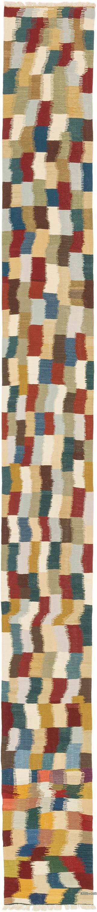 Yeni Kök Boya El Dokuma Yolluk Kilim - 77 cm x 767 cm