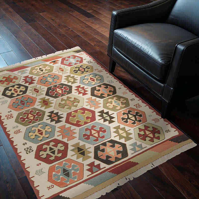 Yeni Kök Boya El Dokuma Kilim - 106 cm x 150 cm - K0072898