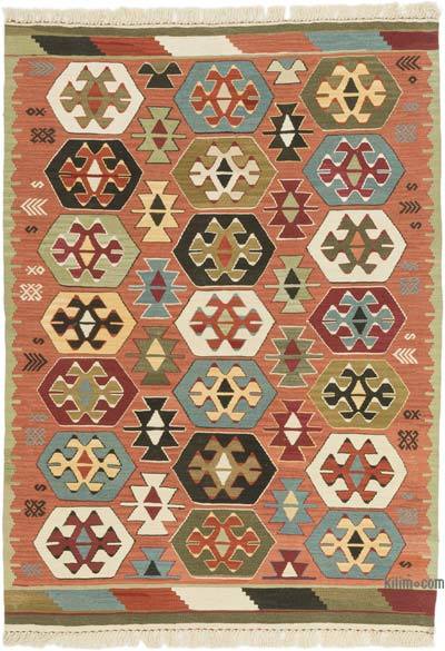 New Handwoven Turkish Kilim Rug - 3' 5" x 4' 10" (41" x 58")
