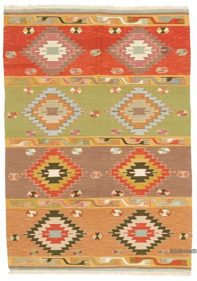 New Handwoven Turkish Kilim Rug - 3' 10" x 5' 3" (46" x 63")