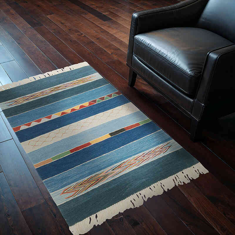 Yeni Kök Boya El Dokuma Kilim - 90 cm x 131 cm - K0072910