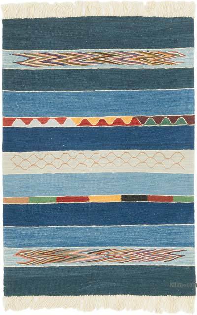 New Handwoven Turkish Kilim Rug - 2' 11" x 4' 4" (35" x 52")