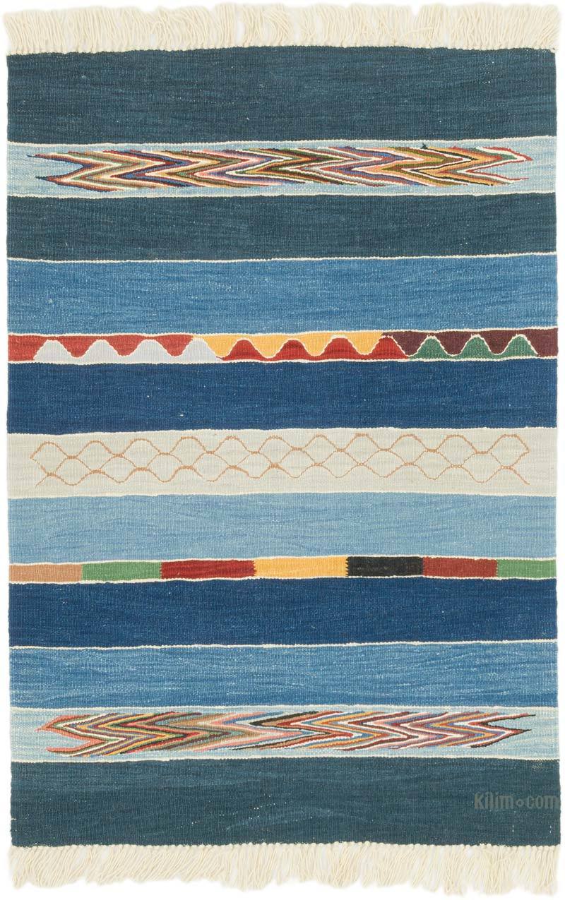 Yeni Kök Boya El Dokuma Kilim - 90 cm x 131 cm - K0072910