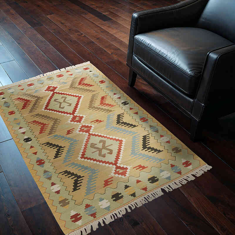 Nueva Alfombra Turca Kilim - 103 cm x 144 cm - K0072911