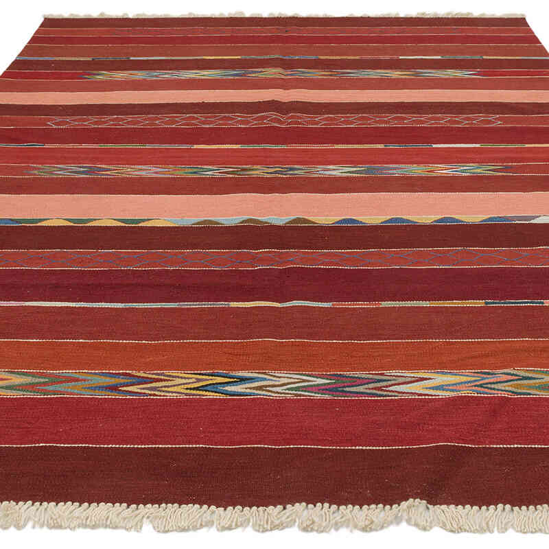 New Handwoven Turkish Kilim Rug - 6' 1" x 8' 5" (73" x 101") - K0072914