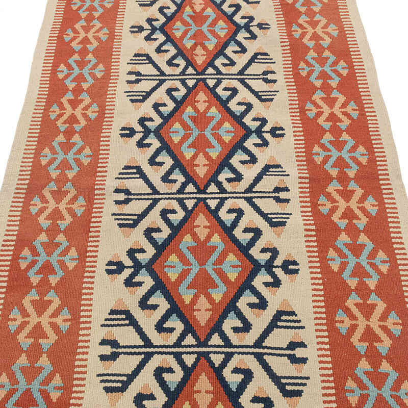 New Handwoven Turkish Kilim Rug - 3' 2" x 6' 1" (38" x 73") - K0072932