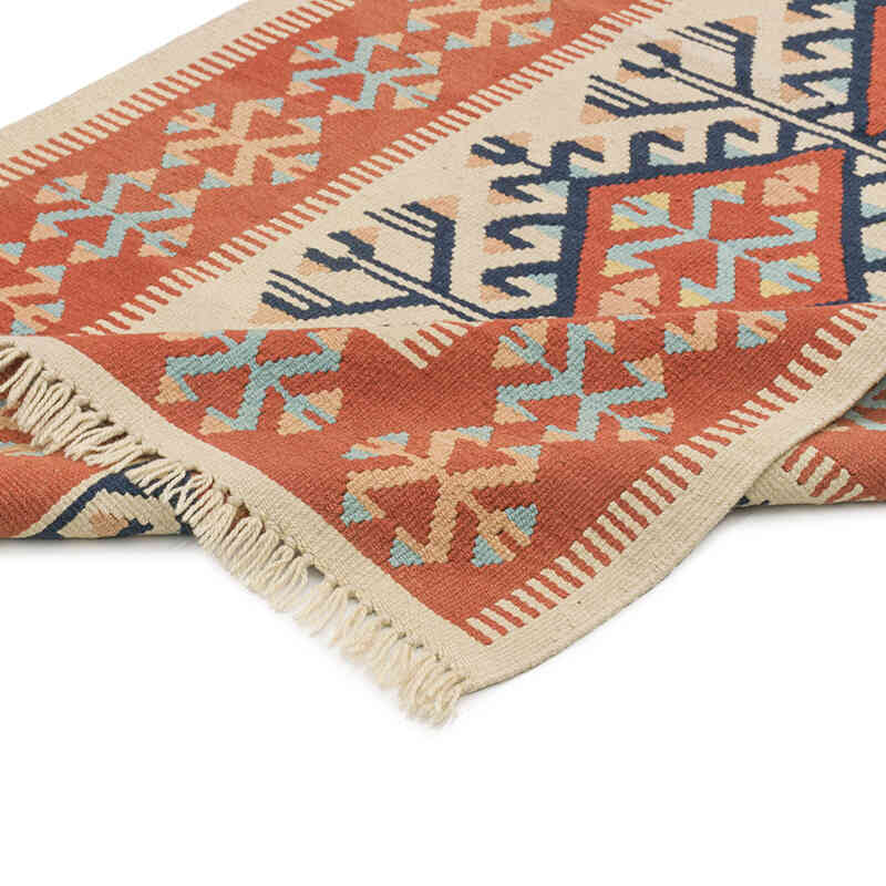 New Handwoven Turkish Kilim Rug - 3' 2" x 6' 1" (38" x 73") - K0072932