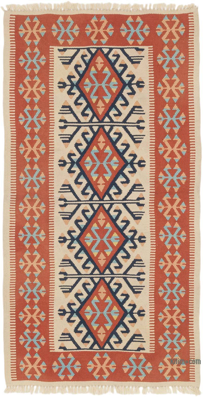 New Handwoven Turkish Kilim Rug - 3' 2" x 6' 1" (38" x 73") - K0072932
