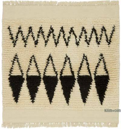 Nuevo  Alfombra 'Tulu' de estilo Marroquí Anudada a Mano - 102 cm x 100 cm