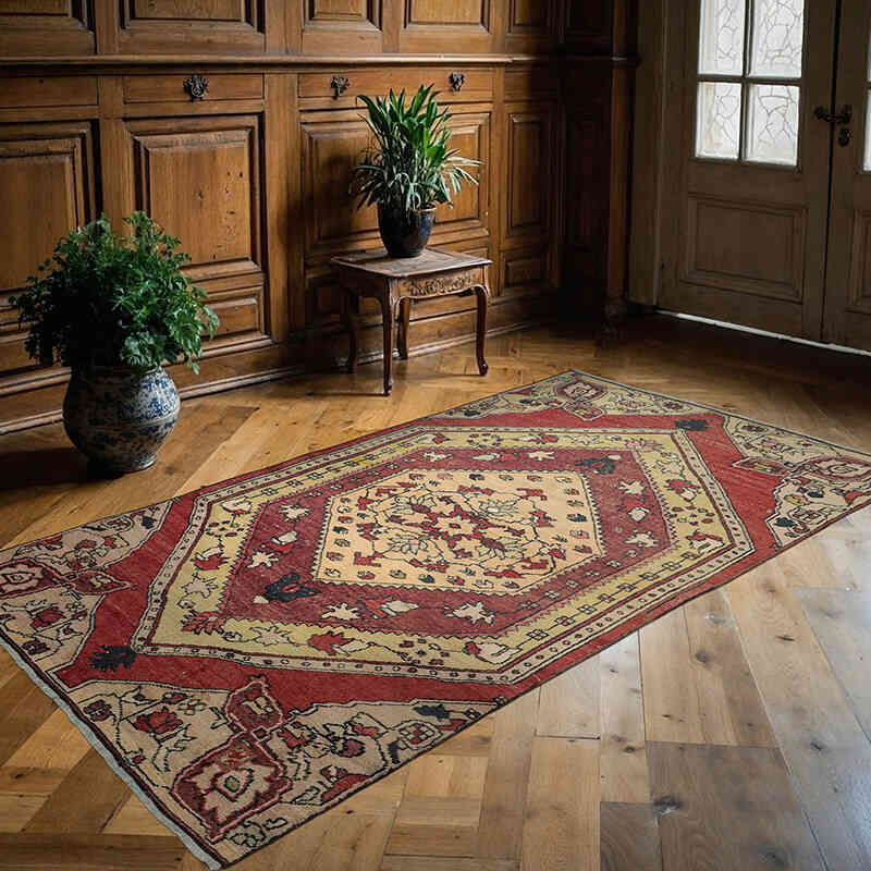 Vintage Turkish Hand-Knotted Rug - 4' 4" x 8' 1" (52" x 97") - K0072961