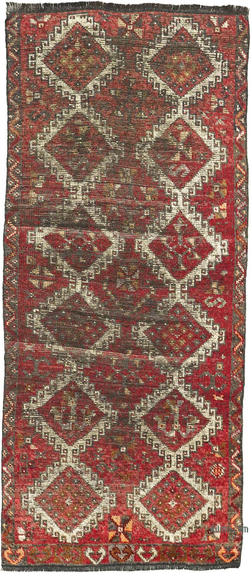 Alfombra Vintage Turca Anudada a Mano - 90 cm x 202 cm - K0072968