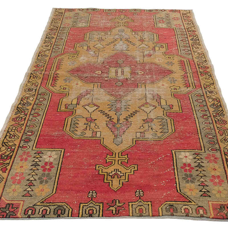 Vintage Turkish Hand-Knotted Rug - 4' 4" x 7' 3" (52" x 87") - K0072969