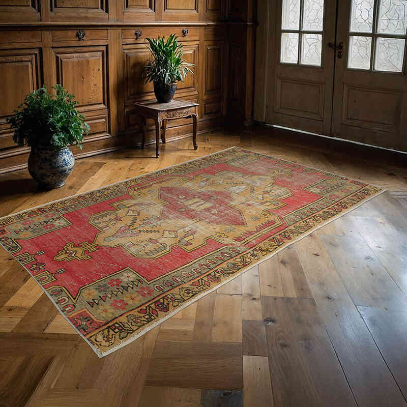 Vintage Turkish Hand-Knotted Rug - 4' 4" x 7' 3" (52" x 87") - K0072969
