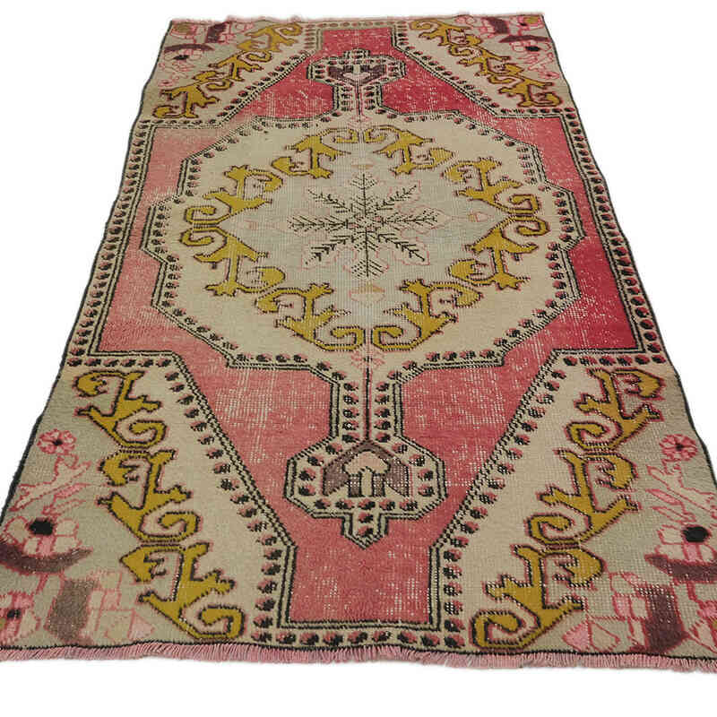 Alfombra Vintage Turca Anudada a Mano - 110 cm x 198 cm - K0072972