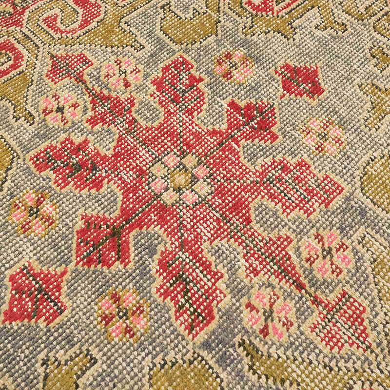 Alfombra Vintage Turca Anudada a Mano - 111 cm x 217 cm - K0072974