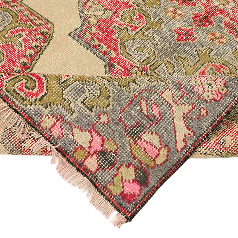 Alfombra Vintage Turca Anudada a Mano - 111 cm x 217 cm - K0072974