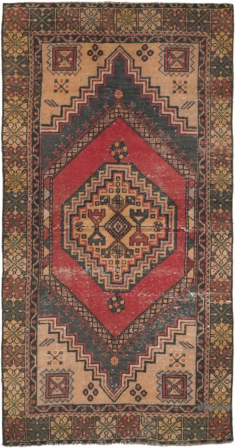 Alfombra Vintage Turca Anudada a Mano - 96 cm x 182 cm - K0072977