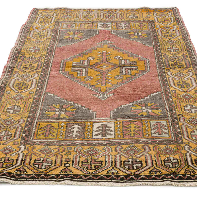 Alfombra Vintage Turca Anudada a Mano - 98 cm x 178 cm - K0072980