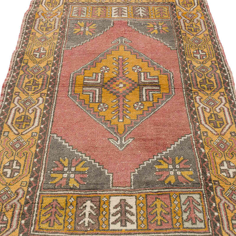 Alfombra Vintage Turca Anudada a Mano - 98 cm x 178 cm - K0072980