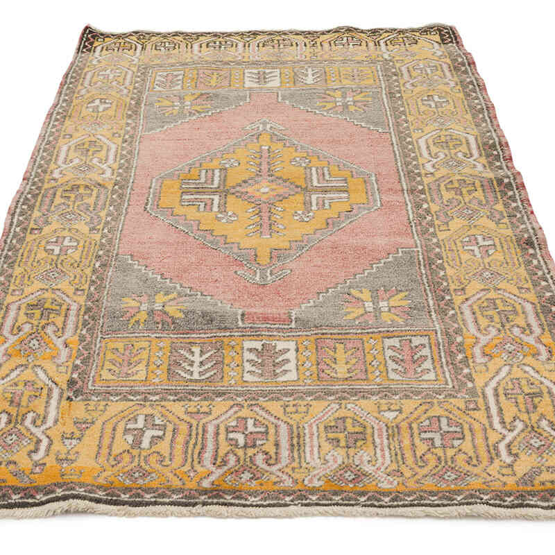 Alfombra Vintage Turca Anudada a Mano - 98 cm x 178 cm - K0072980