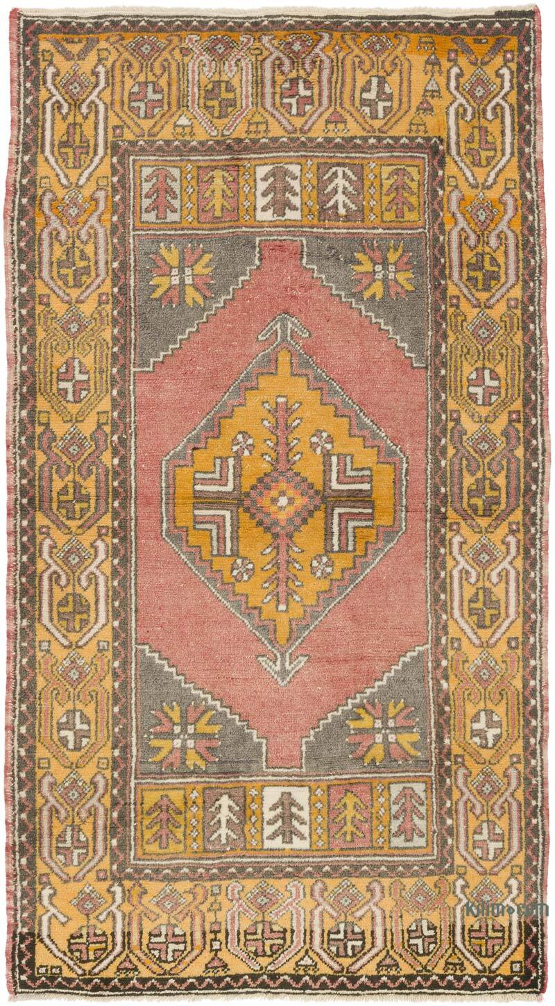 Alfombra Vintage Turca Anudada a Mano - 98 cm x 178 cm - K0072980