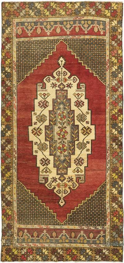 El Dokuma Vintage Hali - 105 cm x 221 cm