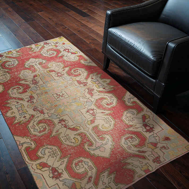 Vintage Turkish Hand-Knotted Rug - 3' 8" x 6' 1" (44" x 73") - K0072986
