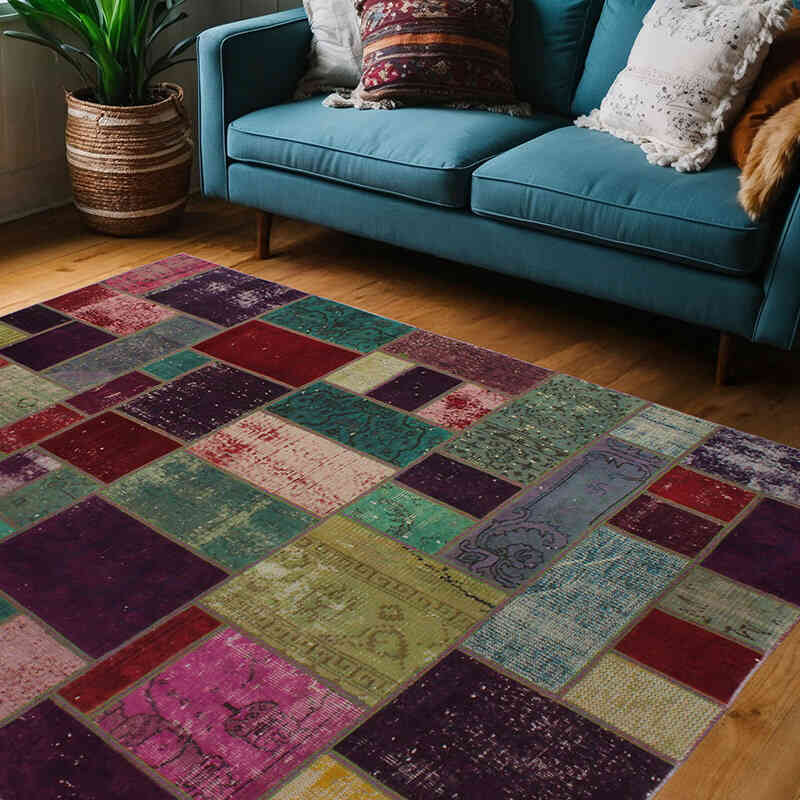 Alfombra Turca de Retazos - 165 cm x 220 cm - K0072995