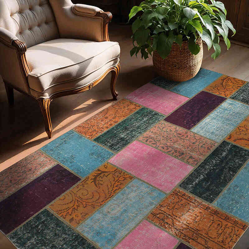 Alfombra Turca de Retazos - 148 cm x 207 cm - K0072997
