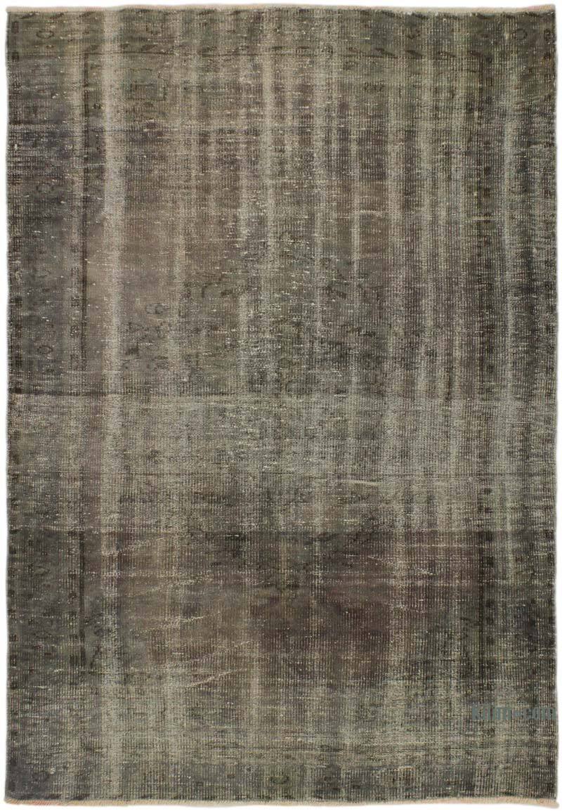 Over-dyed Vintage Hand-Knotted Turkish Rug - 5' 2" x 7' 5" (62" x 89") - K0073011