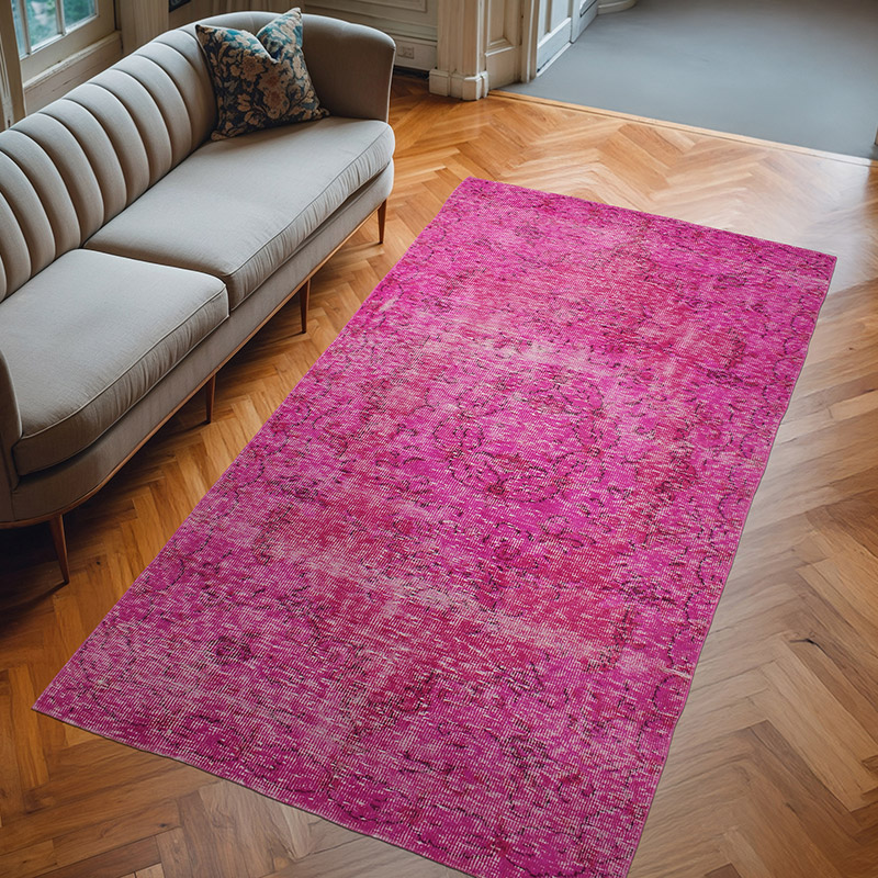 Boyalı El Dokuma Vintage Halı - 148 cm x 277 cm - K0073012