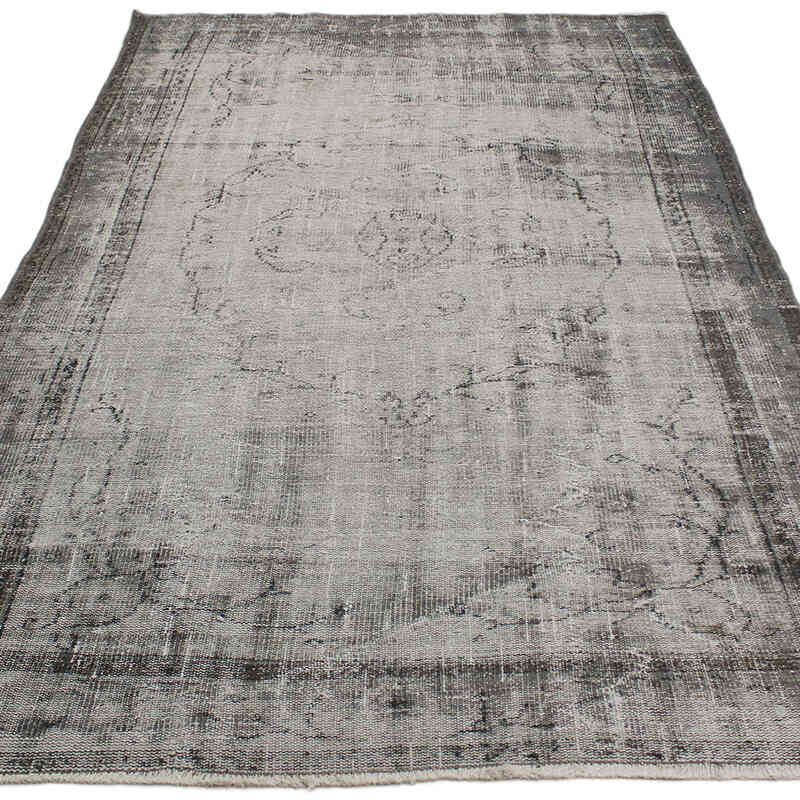 Over-dyed Vintage Hand-Knotted Turkish Rug - 5' 6" x 8' 11" (66" x 107") - K0073016