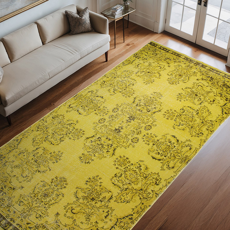 Alfombra Turca Vintage Sobre-teñida - 174 cm x 345 cm - K0073017
