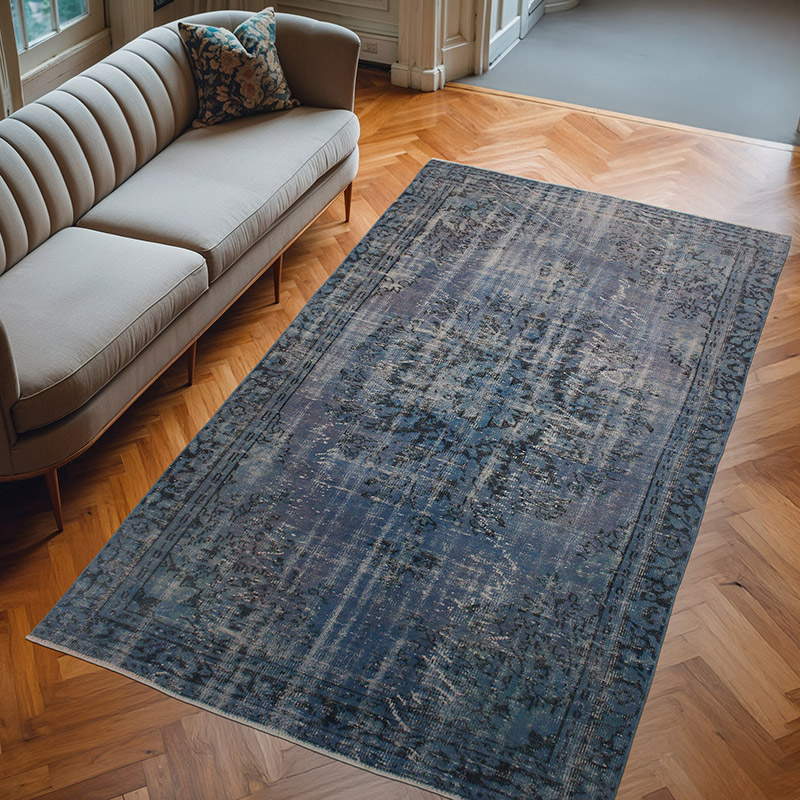 Boyalı El Dokuma Vintage Halı - 162 cm x 278 cm - K0073020