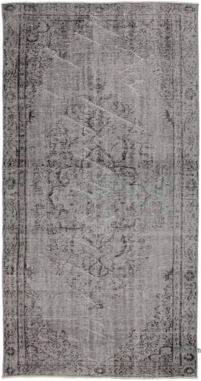 Over-dyed Vintage Hand-Knotted Turkish Rug - 4' 8" x 9'  (56" x 108")