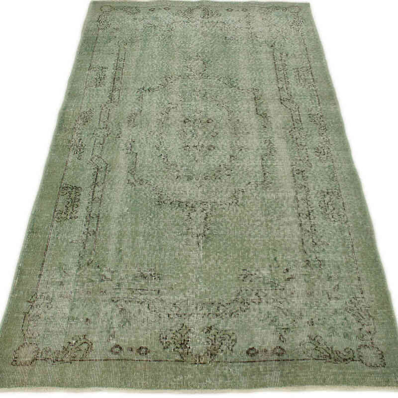 Alfombra Turca Vintage Sobre-teñida - 116 cm x 204 cm - K0073024