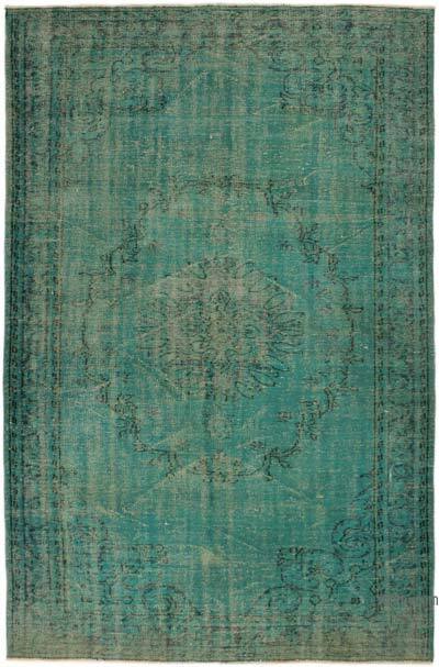 Boyalı El Dokuma Vintage Halı - 184 cm x 284 cm