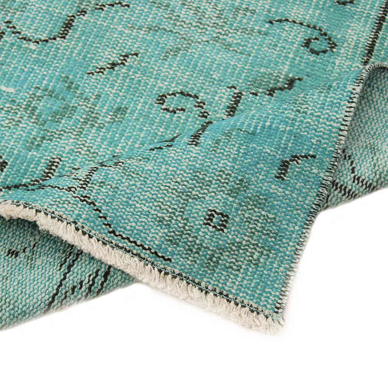 Over-dyed Vintage Hand-Knotted Turkish Rug - 5' 6" x 9' 7" (66" x 115") - K0073027
