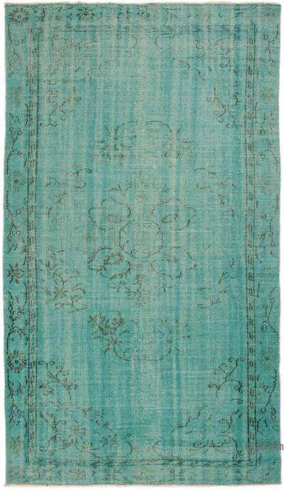 Over-dyed Vintage Hand-Knotted Turkish Rug - 5' 6" x 9' 7" (66" x 115")