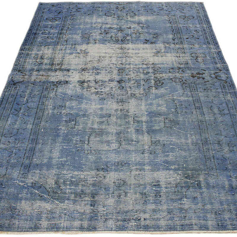Over-dyed Vintage Hand-Knotted Turkish Rug - 5' 4" x 8' 6" (64" x 102") - K0073028