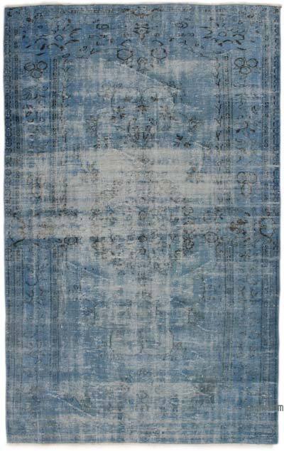 Boyalı El Dokuma Vintage Halı - 162 cm x 260 cm