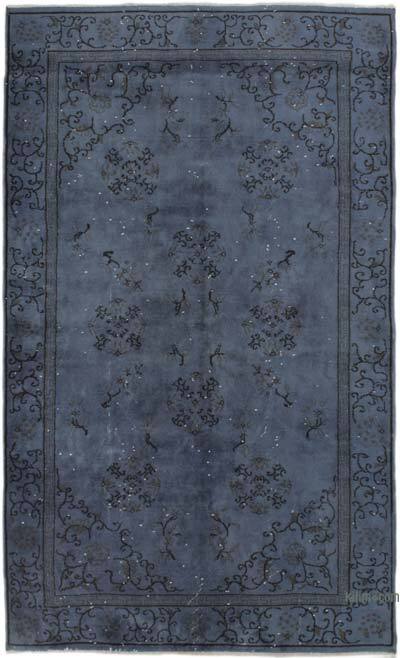 Boyalı El Dokuma Vintage Halı - 156 cm x 263 cm