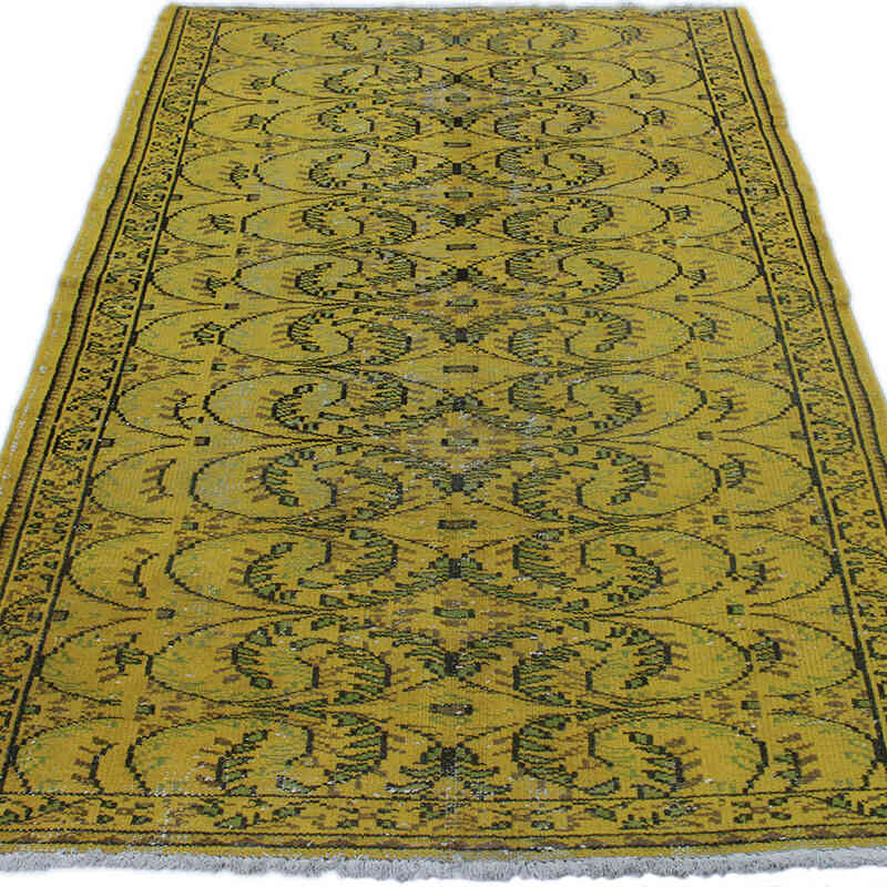 Over-dyed Vintage Hand-Knotted Turkish Rug - 4' 9" x 7' 9" (57" x 93") - K0073031