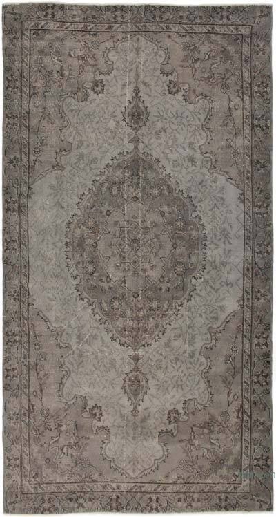 Boyalı El Dokuma Vintage Halı - 148 cm x 280 cm