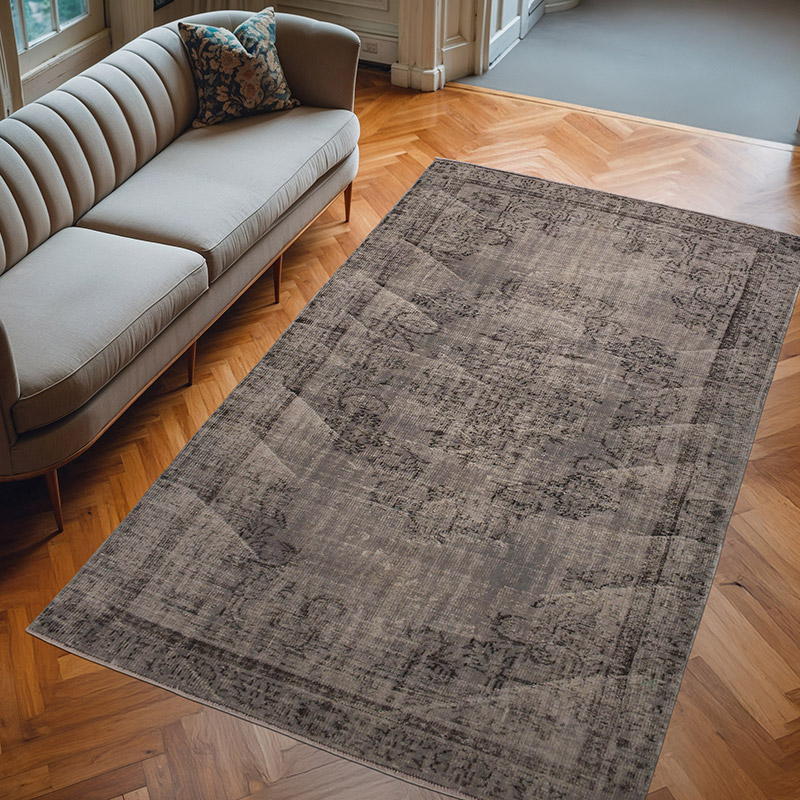 Over-dyed Vintage Hand-Knotted Turkish Rug - 5' 9" x 9' 3" (69" x 111") - K0073036