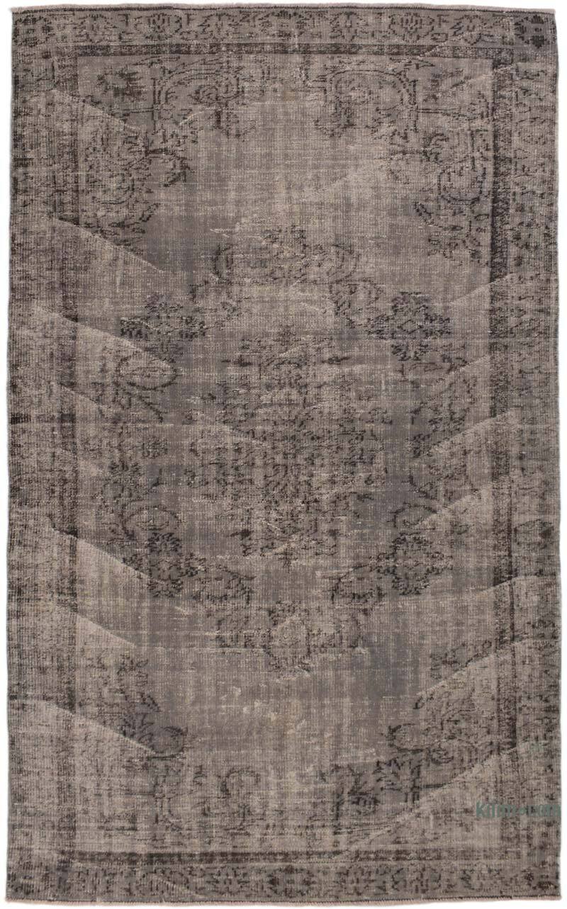 Over-dyed Vintage Hand-Knotted Turkish Rug - 5' 9" x 9' 3" (69" x 111") - K0073036