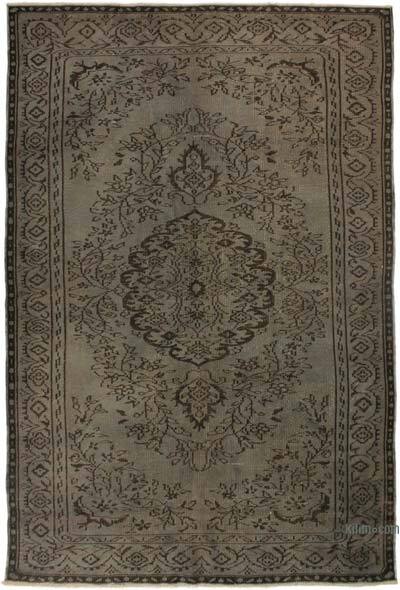 Over-dyed Vintage Hand-Knotted Turkish Rug - 5' 10" x 8' 10" (70" x 106")