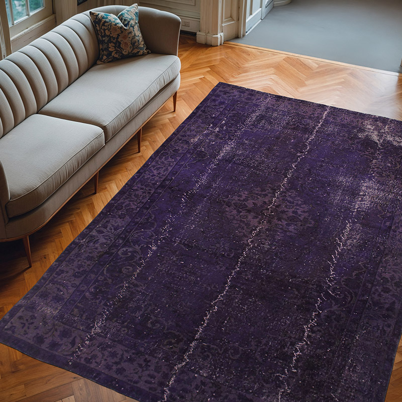 Alfombra Turca Vintage Sobre-teñida - 214 cm x 290 cm - K0073041