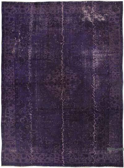 Boyalı El Dokuma Vintage Halı - 214 cm x 290 cm